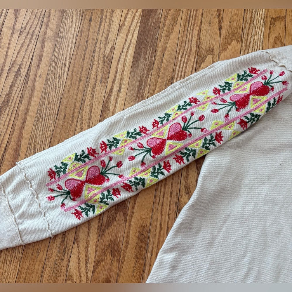 Free People All My Heart Embroidered Tee - Picture 6 of 8